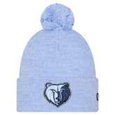 Memphis Grizzlies Marled Cuffed Knit Hat with Pom - Light Blue | New Era discount