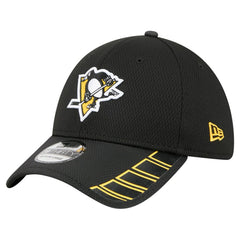 Pittsburgh Penguins New Era Visor Hit 39THIRTY Flex Hat Black
