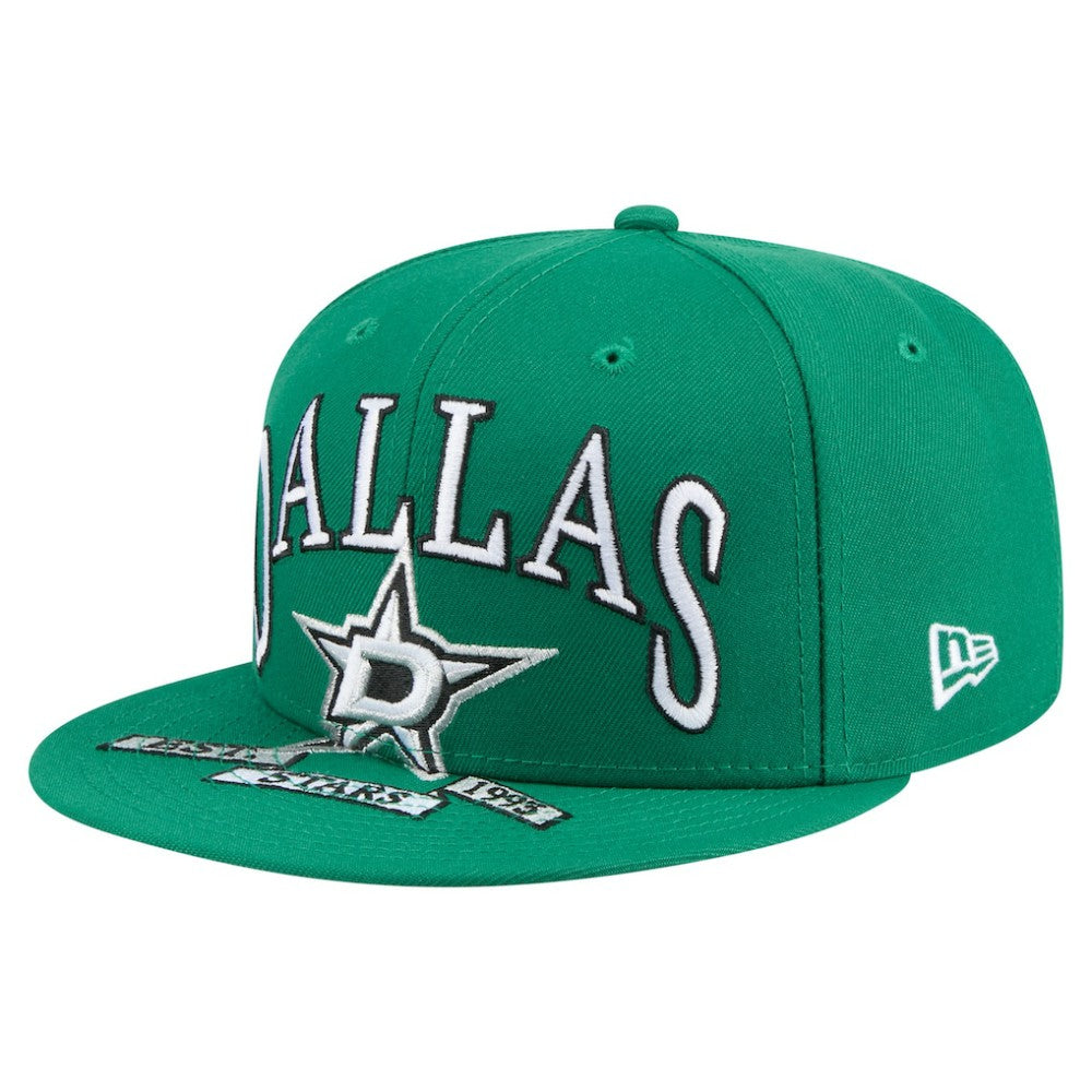 Dallas Stars New Era Oversized Vintage Arch 59Fifty Fitted Hat Kelly Green