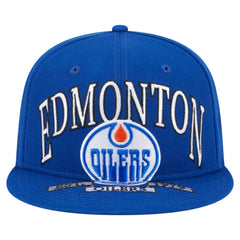 Edmonton Oilers New Era Oversized Vintage Arch 59Fifty Fitted Hat Royal
