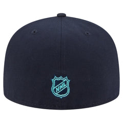 Seattle Kraken New Era Oversized Vintage Arch 59Fifty Fitted Hat Deep Sea Blue