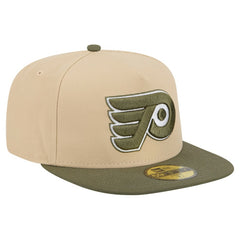 Philadelphia Flyers New Era Color Pack Two-Tone 59FIFTY A-Frame Fitted Hat Tan/Olive