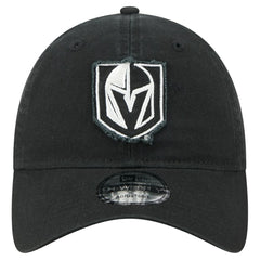 Vegas Golden Knights New Era Stamp Fabric Applique 9TWENTY Adjustable Hat Black