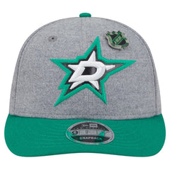 Dallas Stars New Era Wool Pin Low Profile 9FIFTY Snapback Hat Kelly Green/Green