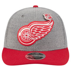 Detroit Red Wings New Era Wool Pin Low Profile 9FIFTY Snapback Hat Gray/Red