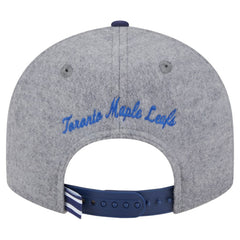Toronto Maple Leafs New Era Wool Pin Low Profile 9FIFTY Snapback Hat Gray/Blue
