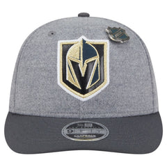 Vegas Golden Knights New Era Wool Pin Low Profile 9FIFTY Snapback Hat Gray/Black