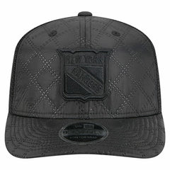 New York Rangers New Era Quilted Nylon 9SEVENTY Adjustable Trucker Hat Black