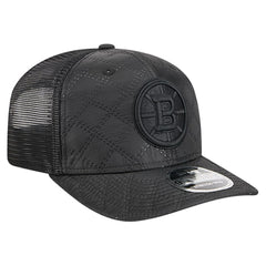 Boston Bruins New Era Quilted Nylon 9SEVENTY Adjustable Trucker Hat Black