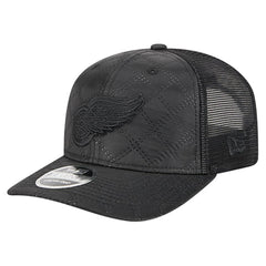 Detroit Red Wings New Era Quilted Nylon 9SEVENTY Adjustable Trucker Hat Black