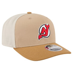 New Jersey Devils New Era Two-Tone Trucker 9SEVENTY Stretch Snap Adjustable Hat Tan/Light Brown