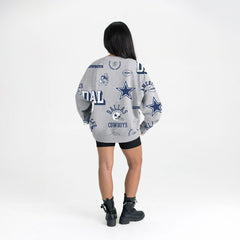 Dallas Cowboys Gameday Couture Women's Always On Repeat Fleece Sweatshirt - Heather Gray sale