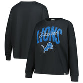 Detroit Lions '47 Women's Plus Size Muse Sydney Long Sleeve T-Shirt - Black on sale