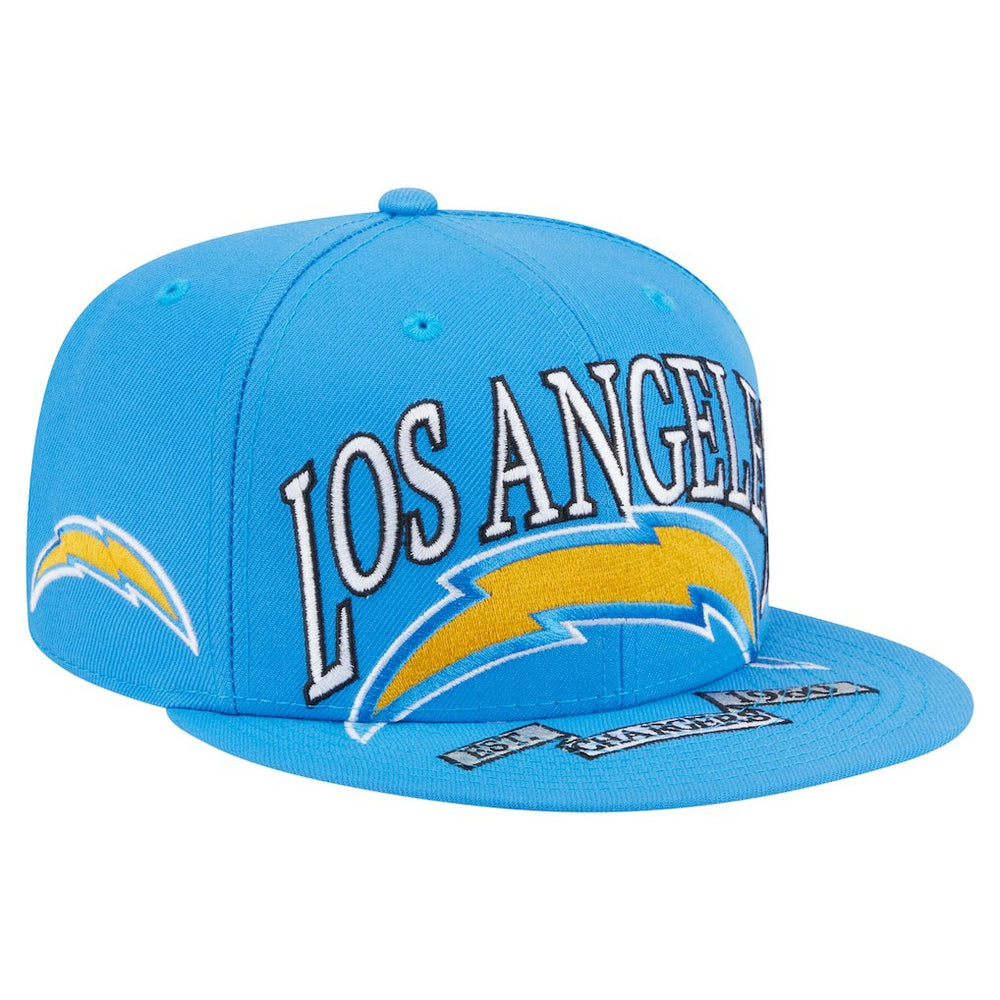 Los Angeles Chargers New Era Oversized 59FIFTY Fitted Hat - Powder Blue discount