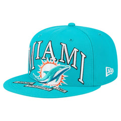 Miami Dolphins New Era Oversized 59FIFTY Fitted Hat - Aqua discount