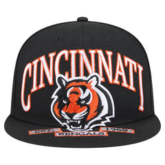 Cincinnati Bengals New Era Head Oversized 59FIFTY Fitted Hat - Black on sale
