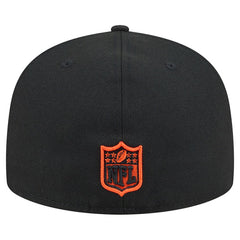 Cincinnati Bengals New Era Head Oversized 59FIFTY Fitted Hat - Black on sale