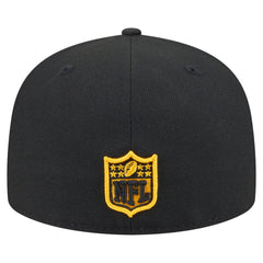 Pittsburgh Steelers New Era Oversized 59FIFTY Fitted Hat - Black cheap