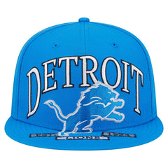 Detroit Lions New Era Oversized 59FIFTY Fitted Hat - Blue cheap