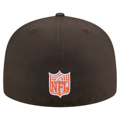 Cleveland Browns New Era Throwback Oversized 59FIFTY Fitted Hat - Brown sale