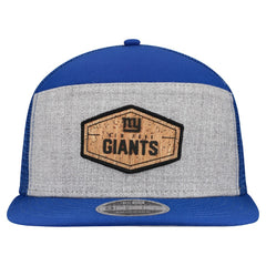 New York Giants New Era Cork Split Panel 9FIFTY Trucker Snapback Hat - Gray/Royal sale