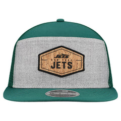 New York Jets New Era Cork Split Panel 9FIFTY Trucker Snapback Hat - Gray/Green cheap