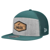 Philadelphia Eagles New Era Cork Split Panel 9FIFTY Trucker Snapback Hat - Gray/Midnight Green outlet