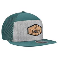 Philadelphia Eagles New Era Cork Split Panel 9FIFTY Trucker Snapback Hat - Gray/Midnight Green outlet