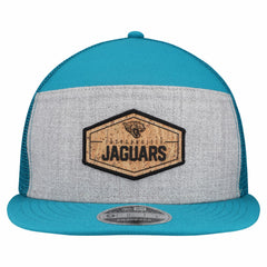 Jacksonville Jaguars New Era Cork Split Panel 9FIFTY Trucker Snapback Hat - Gray/Teal cheap
