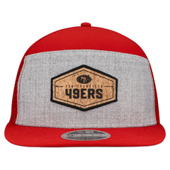 San Francisco 49ers New Era Cork Split Panel 9FIFTY Trucker Snapback Hat - Gray/Scarlet cheap