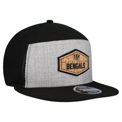 Cincinnati Bengals New Era Cork Split Panel 9FIFTY Trucker Snapback Hat - Gray/Black discount
