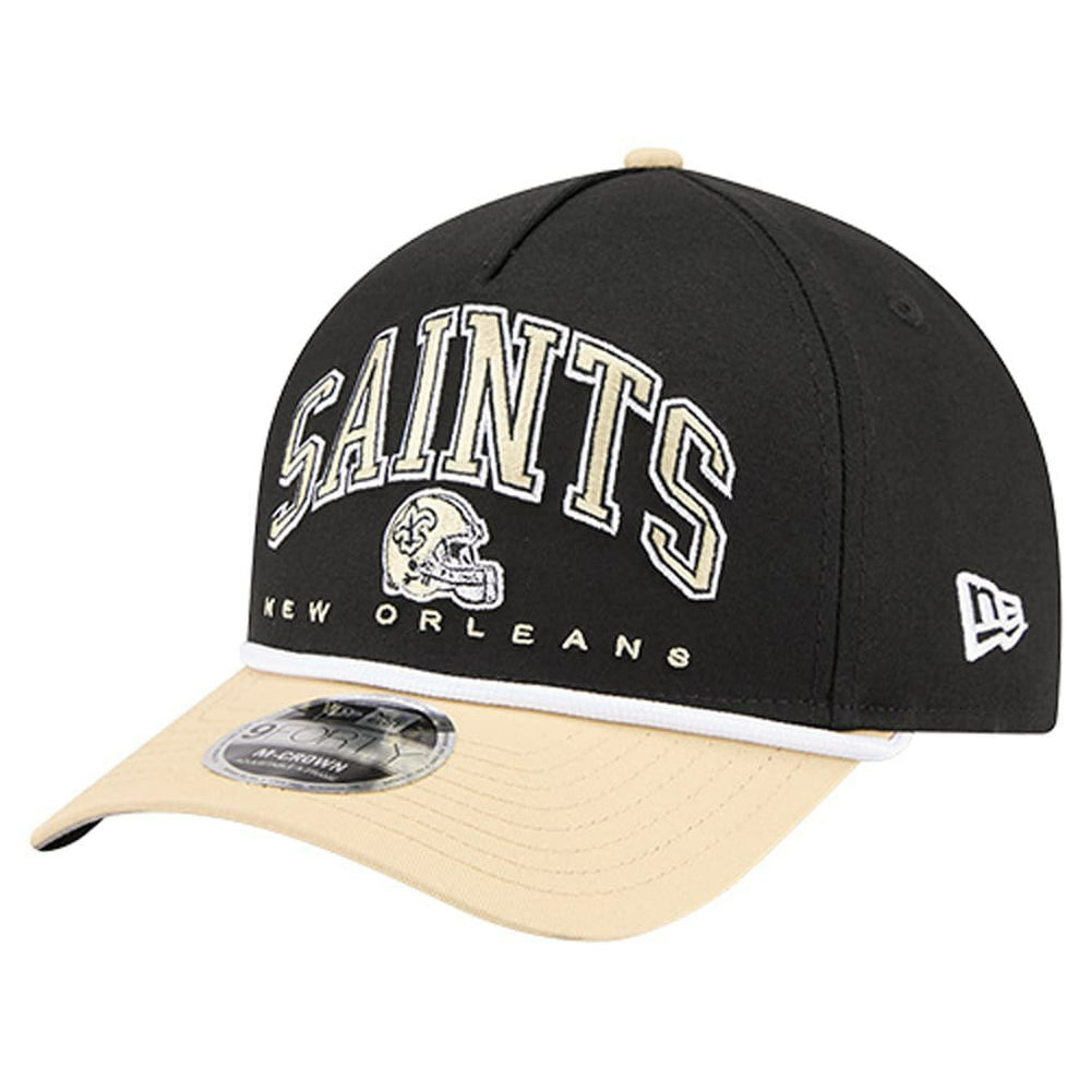 New Orleans Saints New Era Arch COOLERA 9FORTY A-Frame M-Crown Adjustable Hat - Black outlet
