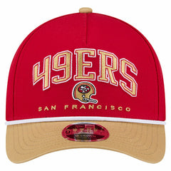 San Francisco 49ers New Era Throwback Arch COOLERA 9FORTY A-Frame M-Crown Adjustable Hat - Scarlet for sale