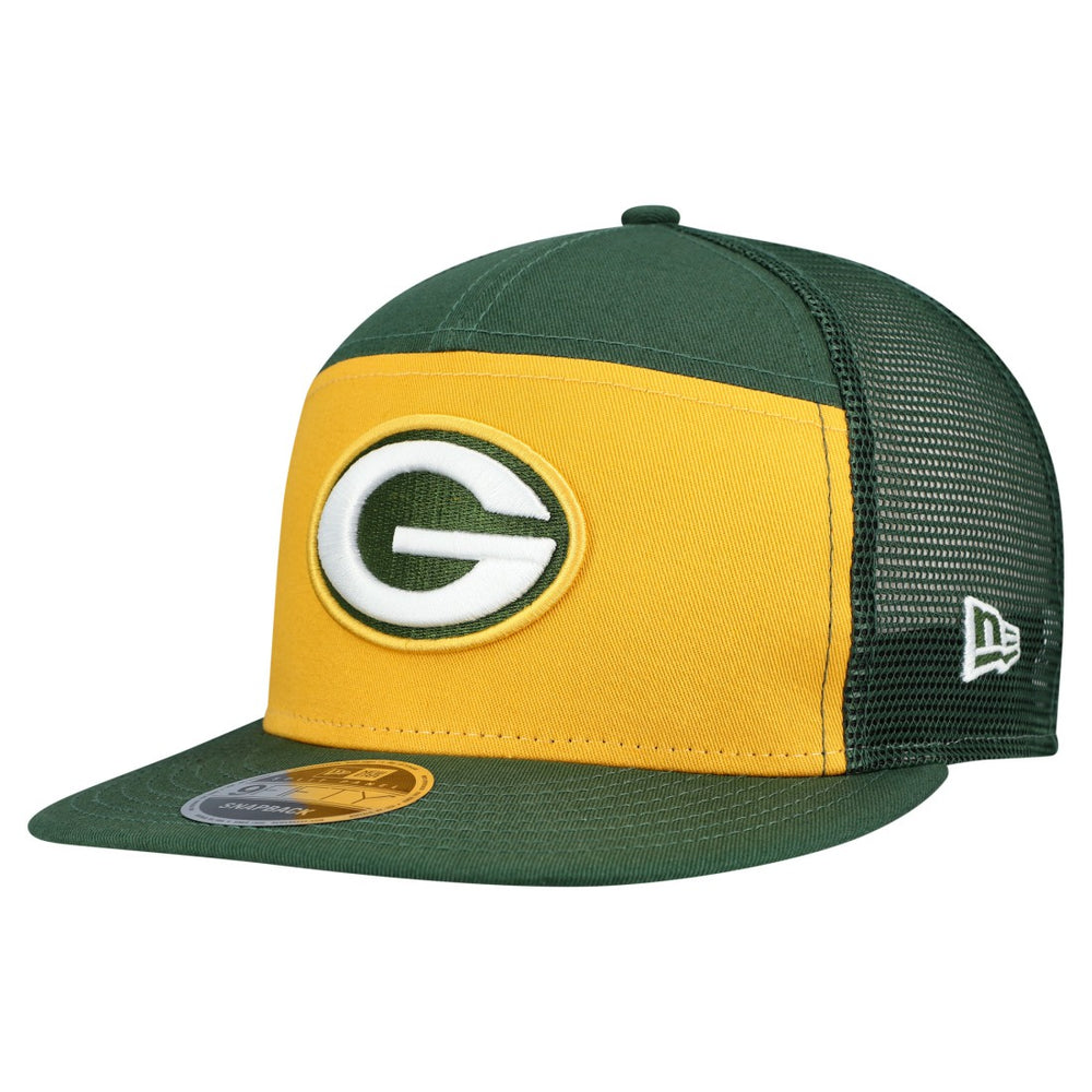 Green Bay Packers New Era Outdoor Split Panel 9FIFTY Snapback Hat - Gold/Green online