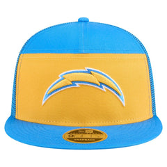 Los Angeles Chargers New Era Outdoor Split Panel 9FIFTY Snapback Hat - Gold/Powder Blue for sale
