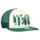 New York Jets New Era Cutout A-Frame 9FIFTY Snapback Hat - Cream/Green discount