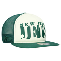 New York Jets New Era Cutout A-Frame 9FIFTY Snapback Hat - Cream/Green discount