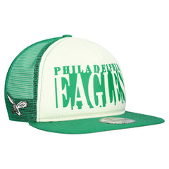Philadelphia Eagles New Era Throwback Cutout A-Frame 9FIFTY Snapback Hat - Cream/Kelly Green outlet
