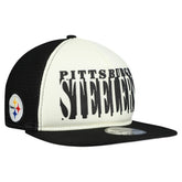 Pittsburgh Steelers New Era Cutout A-Frame 9FIFTY Snapback Hat - Cream/Black outlet