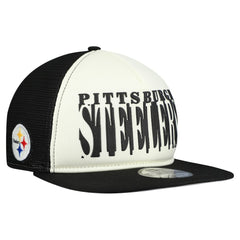 Pittsburgh Steelers New Era Cutout A-Frame 9FIFTY Snapback Hat - Cream/Black outlet