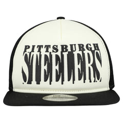 Pittsburgh Steelers New Era Cutout A-Frame 9FIFTY Snapback Hat - Cream/Black outlet
