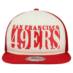 San Francisco 49ers New Era Cutout A-Frame 9FIFTY Snapback Hat - Cream/Scarlet on sale