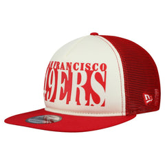 San Francisco 49ers New Era Cutout A-Frame 9FIFTY Snapback Hat - Cream/Scarlet on sale