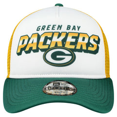 Green Bay Packers New Era Youth Streak 9FORTY A-Frame Adjustable Hat - White/Green on sale