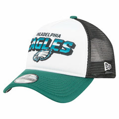Philadelphia Eagles New Era Youth Streak 9FORTY A-Frame Adjustable Hat - White/Green discount
