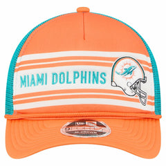 Miami Dolphins New Era Linear A-Frame 9FORTY Adjustable Hat - Orange for sale