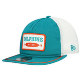 Miami Dolphins New Era Patch 19TWENTY Adjustable Hat - Aqua/White online