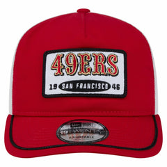 San Francisco 49ers New Era Patch 19TWENTY Adjustable Hat - Scarlet/White cheap