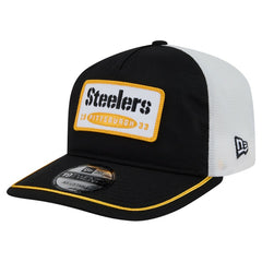 Pittsburgh Steelers New Era Patch 19TWENTY Adjustable Hat - Black/White discount