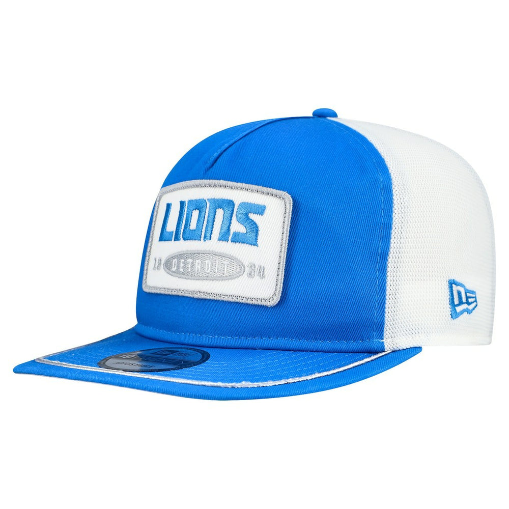 Detroit Lions New Era Patch 19TWENTY Adjustable Hat - Blue/White cheap